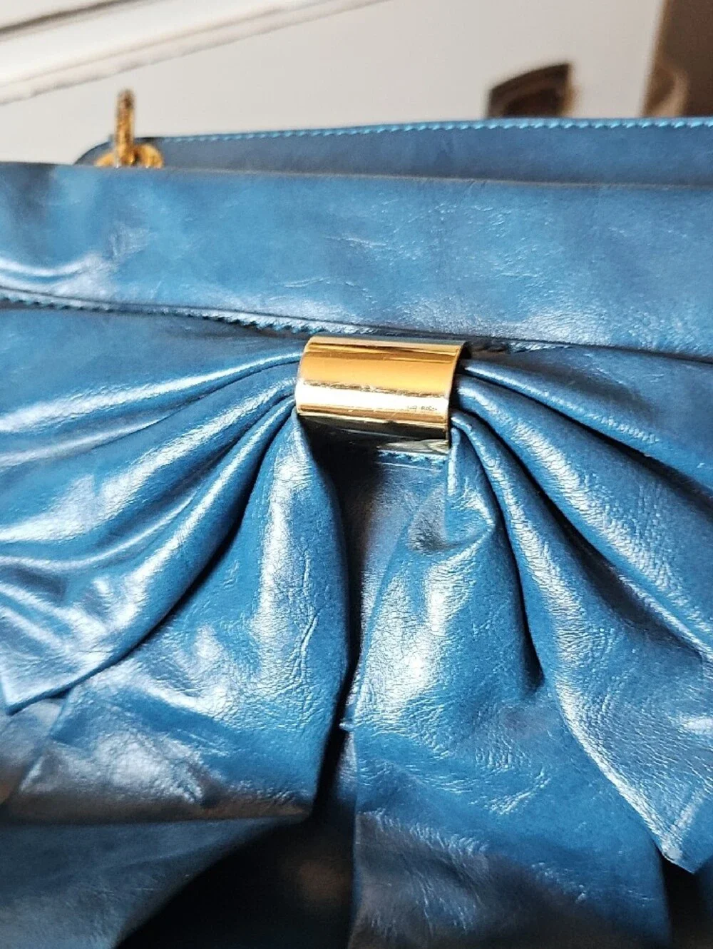 Gianni Bini Navy Bow-Front Shoulder Bag
